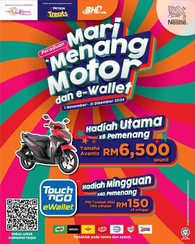 Peraduan Mari Menang Motor dan E-Wallet