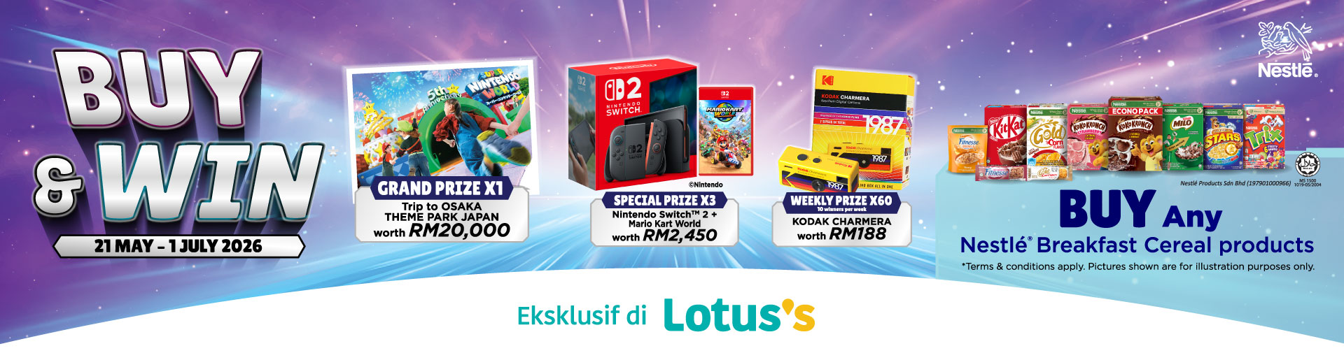 Lotus's Exclusive Nestlé Breakfast Cereal Back to School 2026