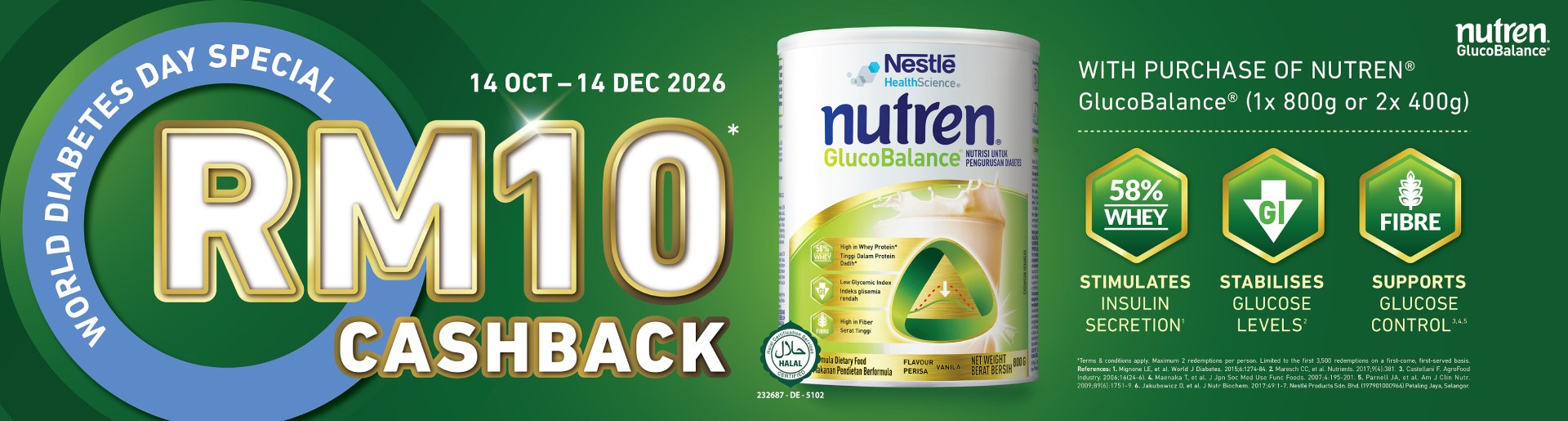 World Diabetes Day Special - NUTREN GlucoBalance RM10 Cashback